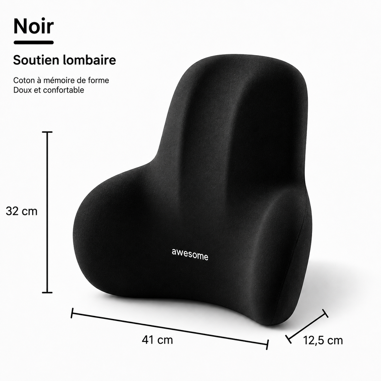 Coussin Lombaire Ergonomique 2-en-1 | Voiture & Bureau, Fini le Mal de Dos