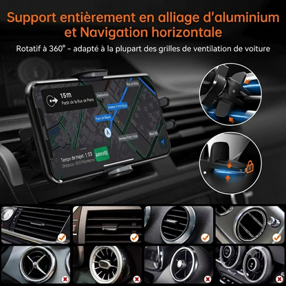 Support Téléphone Chargeur Sans Fil 15W | Rapide, Stable, Universel
