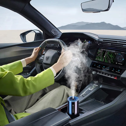 Ultrasonic Car Air Freshener USB Rechargeable Portable Aromatherapy Diffuser with Ambient Light