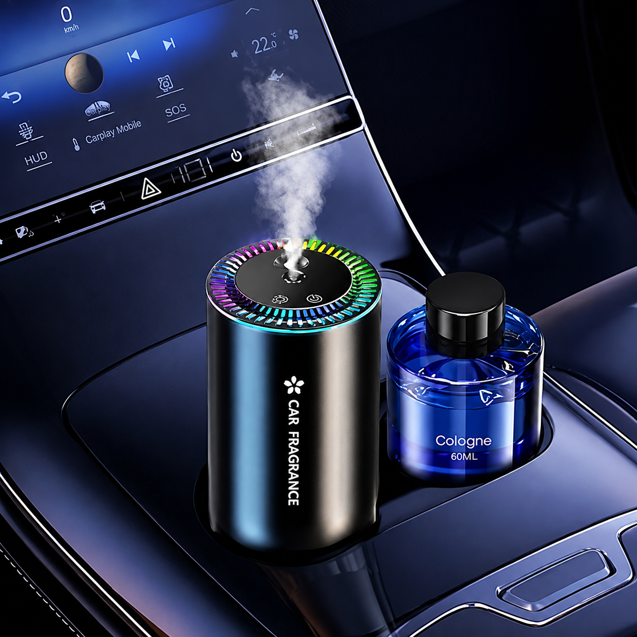 Diffuseur de Parfum Voiture LED | Ambiance & Fraîcheur à Chaque Trajet