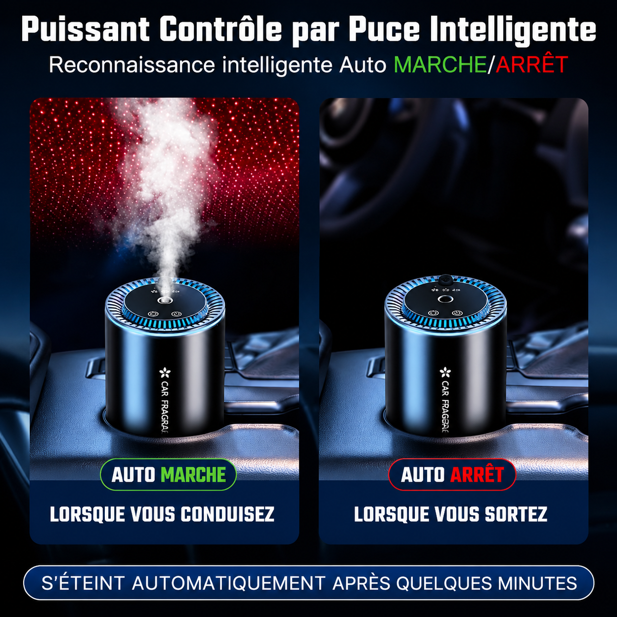 Diffuseur de Parfum Voiture LED | Ambiance & Fraîcheur à Chaque Trajet
