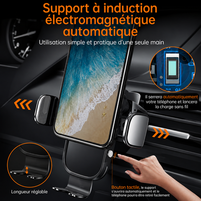 Support Téléphone Chargeur Sans Fil 15W | Rapide, Stable, Universel